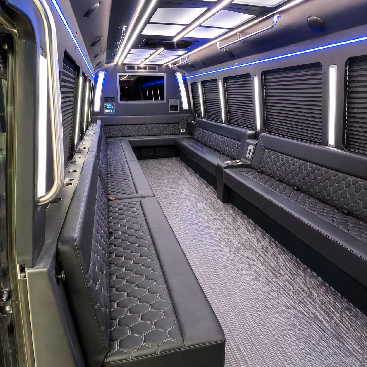 casa grande 40 passenger party bus interior