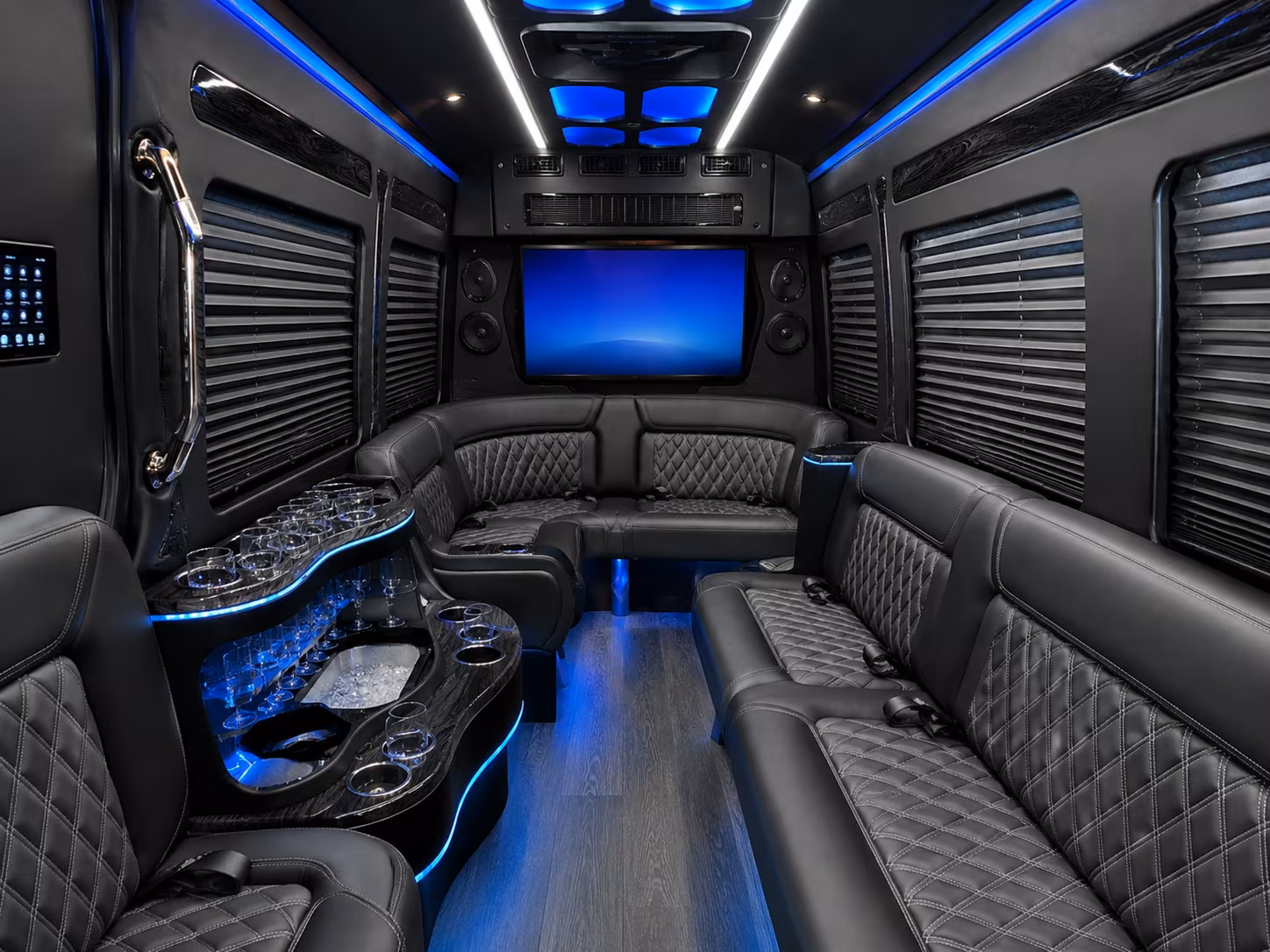 casa grande 50 passenger party bus inside