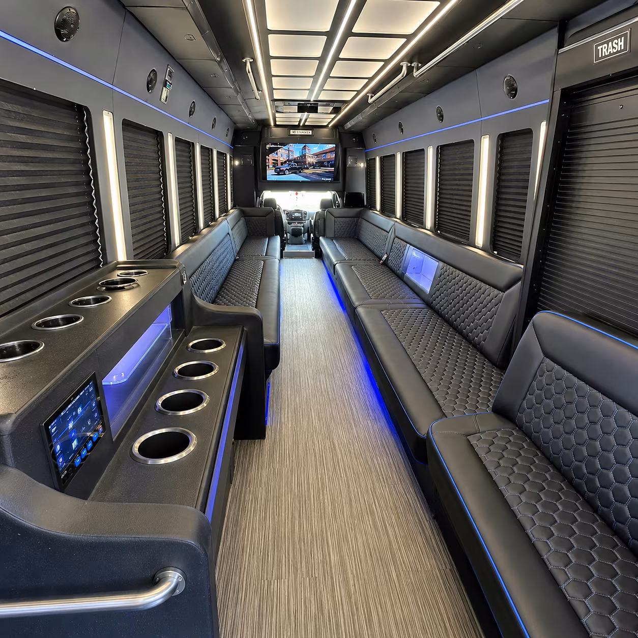 casa grande party bus rental interior