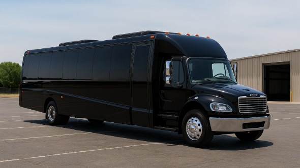 Exterior of Charter Bus Company Casa Grande's 28 Passenger Mini bus in Casa Grande