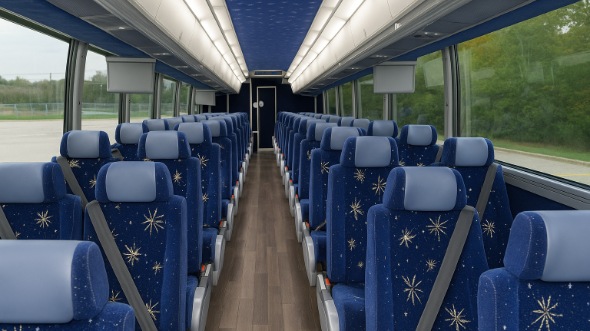 Interior of Charter Bus Company Casa Grande's 50 Passenger Charter Bus in Casa Grande