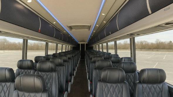 Interior of Charter Bus Company Casa Grande's 54 Passenger Charter Bus in Casa Grande