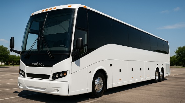 Exterior of Charter Bus Company Casa Grande's 55 Passenger Charter Bus in Casa Grande