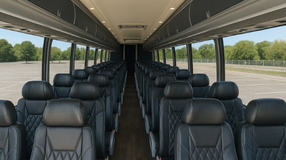 Interior of Charter Bus Company Casa Grande's 55 Passenger Charter Bus in Casa Grande