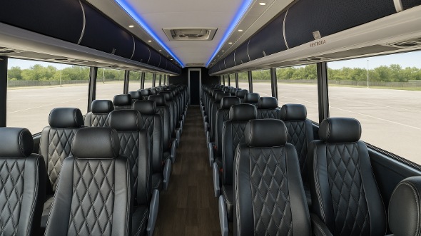 casa grande 54 passenger charter bus inside